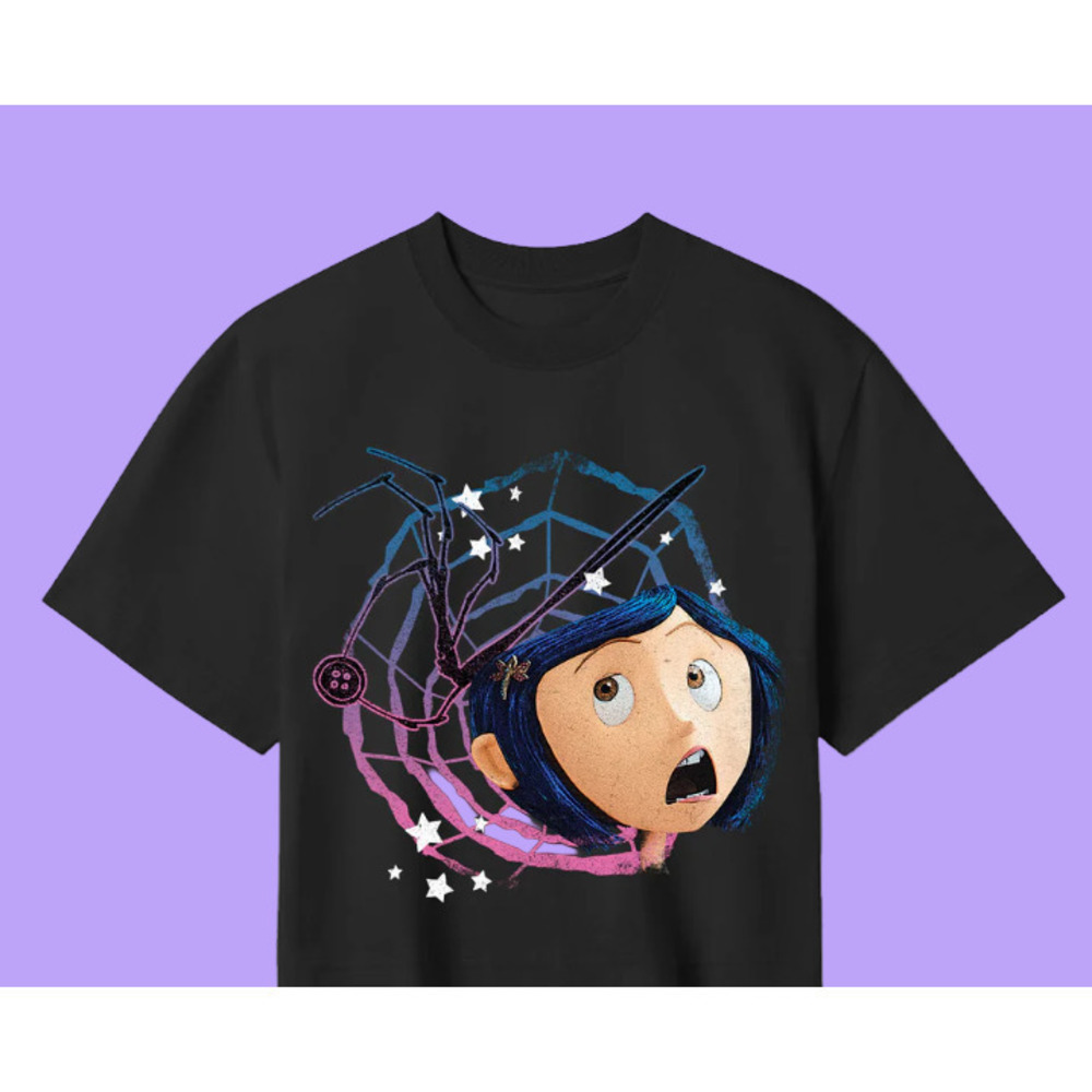 Coraline T-Shirt Black Unisex Gift For Fan